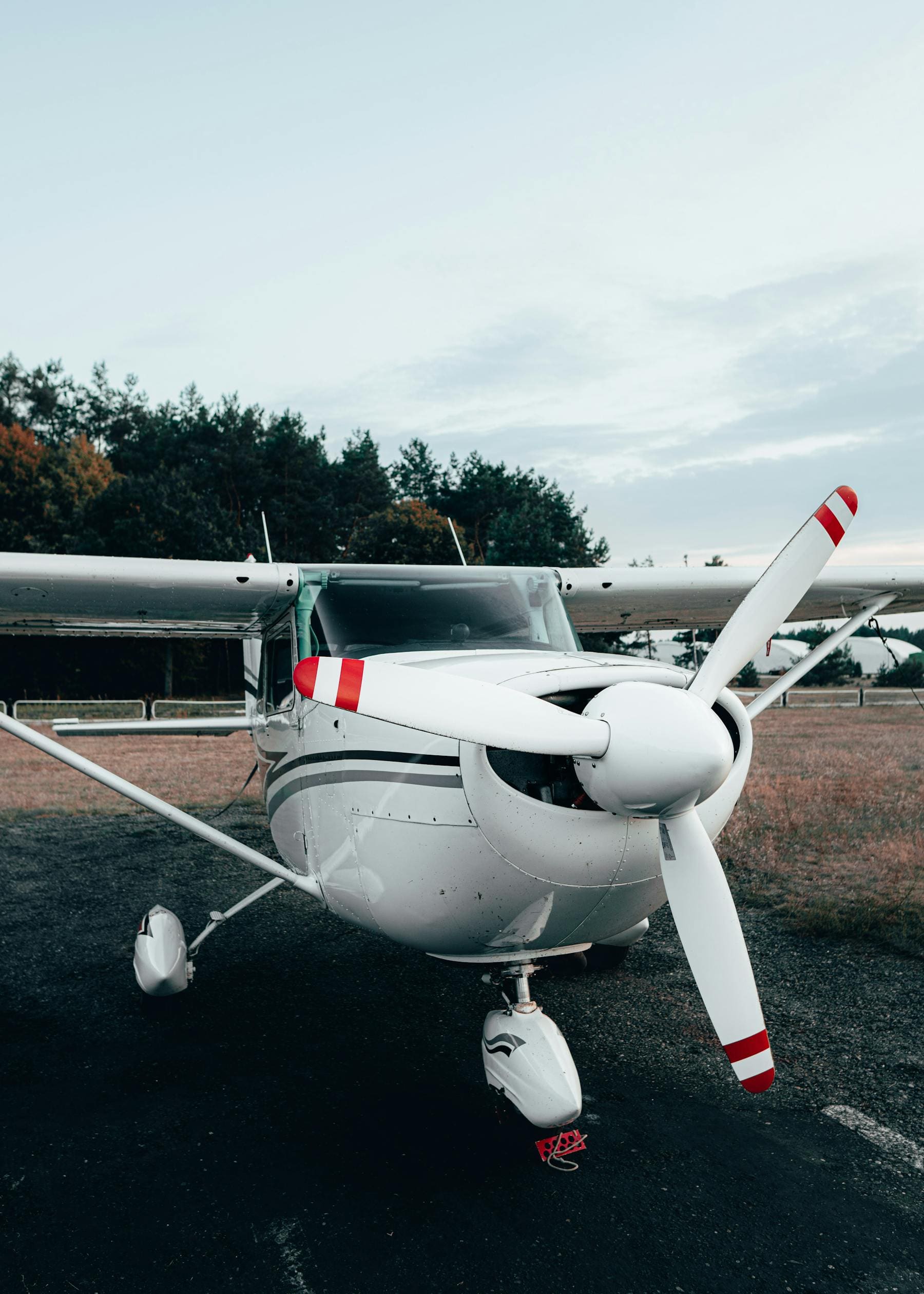 Cessna 172 Skyhawk parked on a sunny ramp